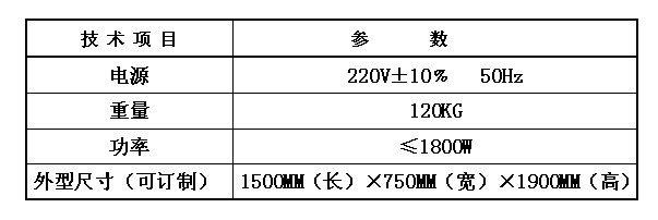 病理取材臺技術參數(shù)